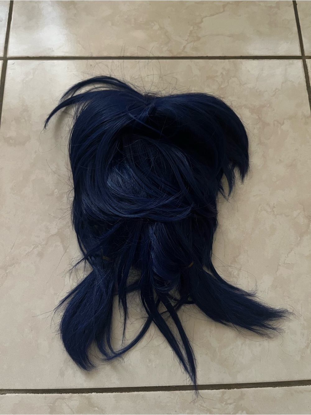 Dark Blue Women's Synthetic Hairpiece Wig - Unbranded
